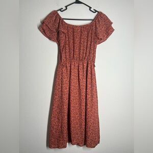 Womens Monteau Off Shoulder Dress Size S Peach With Out Off Belt